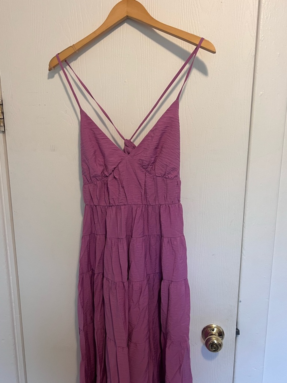 Abercrombie Purple Flowy Tiered Dress - Picture 3 of 4